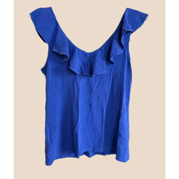 Lilly Pulitzer Alessa Ruffle Top - /Blue - Picture 4 of 9